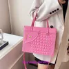 2023 New H-button Class High Capacity Fashion Commuter Embossed Crocodile One Shoulder Handheld Tote Design Bag Cheap Retail Wholesale