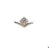 1 anel de casamento de quilates para mulheres elegantes noivado de jóias de jóias Acessório de moda Diamond Presente