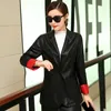 Femmes en cuir femmes veste printemps automne vestes 2022 Streetwear noir rouge en peau de mouton manteau dame court mince coréen costume col vêtements d'extérieur