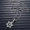 Pendant Necklaces High Quality Metal Gold Plated Star Of David Cross Necklace Classic Jewish Cultist Amulet Jewelry