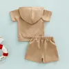 Giyim Setleri Doğmuş Erkek Bebek Giysileri Hoodies Pantolon 2 ADET Kıyafet Seti Şort Yaz Kıyafet Bodysuit Bebeğin