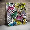 Colorful Zebra Paintings Wall Art Posters and Prints For Living Room Modern Animal Cuadros Decoration Big Size Canvas Art223r