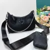 Bolsa de ombro de luxo Designer Nylon Clássico Conjuntos de três peças Bolsa Mensageiro Feminina Moda Retrô Céu Estrelado
