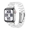 Smarta remmar harts transparent tydlig godisf￤rg PC -kedja L￤nk Band Fold CLASP REP Watchband Armband Fit IWatch Series 8 7 6 5 4 3 F￶r Apple Watch 38 42 44 45mm Wristbanban