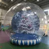 2022 Ny Xmas dekoration Snow Ball 3M Dia Human Size Snow Globe Photo Booth Anpassad bakgrund Julgård Clear Bubble Dome