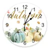 Настенные часы День Благодарения Осенние тыквенные овощи белые часы современный дизайн