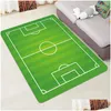 Carpets Modern Carpet 3D Football Area Rugs Flannel Rug Memory Foam Boys Kids Play Cl Mat Big Carpets For Home Living Room Blanket D Dhehw