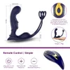 Anal Toys Male Prostate Massage Vibrator Plug Silicone Waterproof Massager Stimulator Butt Fördröjning Ejakulation Ring Toy for Men 221121