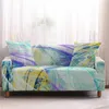 Chair Covers Forest Color Stripe Pattern Printing Simple Elastic Sofa 1-4 Seat Cover Living Room Furniture Decorations