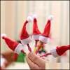 Decorazioni natalizie Mini cappello di Natale Berretto lecca-lecca rosso Cappelli di caramelle Decorazioni Decorazioni per la casa Forniture festive Regalo Consegna a goccia Garde Dh6Wi