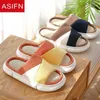 Asifn coton lin femmes maison pantoufles intérieur mignon crocodile maison fond doux beau style couple hommes pantoufles femmes chaussures J220716