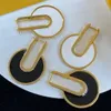 Women's Designer Hoop Enamel Resin Earrings Fashion Jewelry Designers Diamonds Gold Hoops Earrings Luxury Unisex F Leeter Earring Studs Gifts FER6 --02