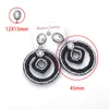 Dangle Earrings Hollow Round Square Real Black Snake Leather Pave Freshwater Pearl Rhinestone Pendant Charms For Women