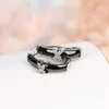 Stud u şekil klipsleri x kristal ile küpe sağlıklı siyah beyaz seramik küpe düğün takı hediyeleri için 221119