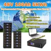 Batterie 100Ah 48V LiFePO4 200Ah 150Ah 51.2V 5KWh avec communication RS485 CAN Max 32 parallèle pour UPS de stockage d'énergie
