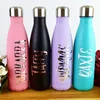 Water Bottles Free Personalized Stainless Steel Thermos Bridesmaid Custom Cup Bachelorette Party Gifts Favors Proposal 500ml Bottle 221119