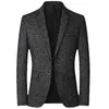 Abiti da uomo Blazer Autunno Moda Tinta unita Slim Mens Business Casual Suit Giacche Uomo Blazer formale di alta qualità Cappotto Uomo Grasso 4XL 221121