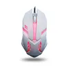 Gamer Mouse com fio colorido luminoso RGB Socket Game Office Office Desktop Notebook