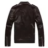 Männer Mode PU Leder Jacke Frühling Herbst Neue Britischen Stil Männer Leder Jacke Motorrad Jacke Männlichen Mantel Schwarz Braun M3XL9364507