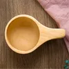 Tazas Taza de café de madera portátil china Taza de leche de té de madera de goma Vasos de agua para beber Jugo hecho a mano Taza de té de limón Regalo 221119