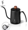 Soulhand 600 ml rostfritt stål kaffekokare kosehalscafépruta tekanna med termometer hälldropp svanhals 211011