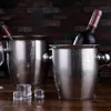 Estantes de vino de mesa 2L3L Acero inoxidable engrosado Vino tinto Icepail Cooler Box Engrosamiento Cubo de champán Cubo de hielo Enfriador de vino para el Bar 221121