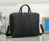 Totes Men Shoulder Briefcase Black Leather Designer Handbag Purse Business Laptop Bag Messenger Bags With Nameplates Totes Men's Luggage Computer Handbags 42cm