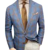 Мужские костюмы Blazers Men Jacket Fashion Slim Casual Coats Красивые офисные ведомости клетчатки 221121