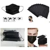 Designer Masks 50Pc Black Face Mouth Protective Mask Disposable Filter Earloop Non Woven Masks In Stock Drop Delivery Home Garden Ho Dh0Nm