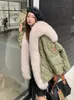 Kvinnor Down Parkas Janveny Big Luxury Real Päls krage Kvinnor Winter Jacket 90% Duck Coat Puffer Feather Female Parapp Snöutkläder 221119