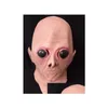 Parti Maskeleri Uzaylı Maske Karnaval Cadılar Bayramı Büyük Göz Korkunç Festival Parti Cosplay Kostüm Malzemeleri FL Yüz Nefes Alabilir Damla Teslimat Hom DH0SC