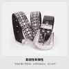 Classic Retro Men Women Belts Moda Pu Diamond Pin Pin Fivele Business Casual CisentAband 2.8 cm Marca de designer punk cinto