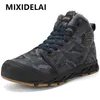 Stivali Uomo Impermeabile Caviglia Inverno Caldo Peluche Neve Outdoor Sneakers Lavoro Maschile Gomma 's Big Size 221119