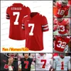 Ohio State Buckeyes 18 Harrison Jr. Football Jersey 7 Stroud 27 Eddie George 97 Joey Bosa 45 Griffin Garett Wilson 15 Elliott 150TH College Jerseys Custom Men Women Kids