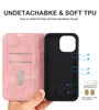 Wallet Phone Cases for iPhone 14 13 12 Pro Max Strong Magnetic Magsafe Wireless Charging PU Leather Flip Kickstand Cover Case