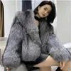 Kvinnlig man-tillverkad r￤vrock korta jackor V-ringade casual vinter ￶verrockar kvinnor mode outtr￶tt