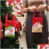 Decorazioni natalizie Decorazioni natalizie Tote Eve Candy Gift Bag Bomboniera per feste di nozze Sacchetti di iuta Fornitura Drop Delivery Home Ga Dhgtj