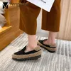 Dress Shoes mixed color lambfur flat shoes woman thicken padded warm plush winter loafers round toe anti-slip rubber flats furry espadrilles 221119