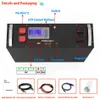 Batterie 48V 120Ah LiFePO4 intégrée 16S BMS 51.2V 100Ah 200Ah batterie onduleur au Lithium 6000 Cycles moniteur PC avec RS485 CAN