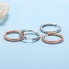 Anlar Charm Hoop Küpe Sterling Gümüş Gül Altın Kulak Yüzük Pandora Takı için Orijinal Kutu Kadın Kızlar Düğün Partisi Hediye Sapı Küpe Seti