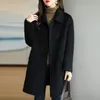 女性は女性の気質のファッションウールコート秋の冬の女性太い韓国の中間長さのゆるいハイエンドの小さなジャケットA702 221119をブレンドします