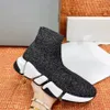 Mens Sock Casual Boots Shoes Platform Women Sneakers Speed ​​Runner Trainer 2.0 Triple Black White Classic med spets jogging Walking Outdoor Fly