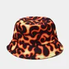 Berretti 2023 Four Seasons Cotton Fire Print Bucket Hat Fisherman Outdoor Travel Sun Cap per uomo e donna 288