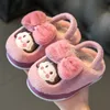 Pantoufles de coton pour enfants Pantoufles d'hiver chaudes diapositives d'intérieur pour filles mignonnes princesse dessin animé chaussures de maison bébé antidérapant enfants 1 8 ans 221121