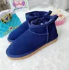 Tasarımcı Snow Boots Kadın patik klasik Aus yeni süper mini kar bot ayak bileği kısa yay kürk antilop için kahverengi kestane bowtie lüksler moda tazz terlik