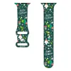 Smart Straps Xmas Merry Merry Christmas Printed Silicone Strap Watchband Sport Bracelet Band Fit Iwatch Series 8 Ultra 7 6 SE 5 4 3 for Apple Watch 38 42 41 44 45mm Wristband