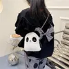 Cüzdan sevimli karikatür panda crossbody çanta çocuklar peluş zincir omuz çantaları küçük çanta para kadın kışlık koltuk altı