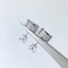 Brincos de moda de hip hop de 10 mm jóias 925 Sterling Silver Bling Moissanite Diamante Brincos redondos Presente Nice para amigos