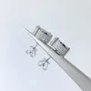 10mm Hip Hop Moda Orecchini Gioielli 925 Sterling Silver Bling Moissanite Diamond Orecchini rotondi Borchie Bel regalo per gli amici