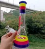 10,5 Zoll bunte Glas-Bongbecher-Wasserpfeifen mit leuchtendem Lizard Cool Oil Dab Rigs mit 18-mm-Innenrohren